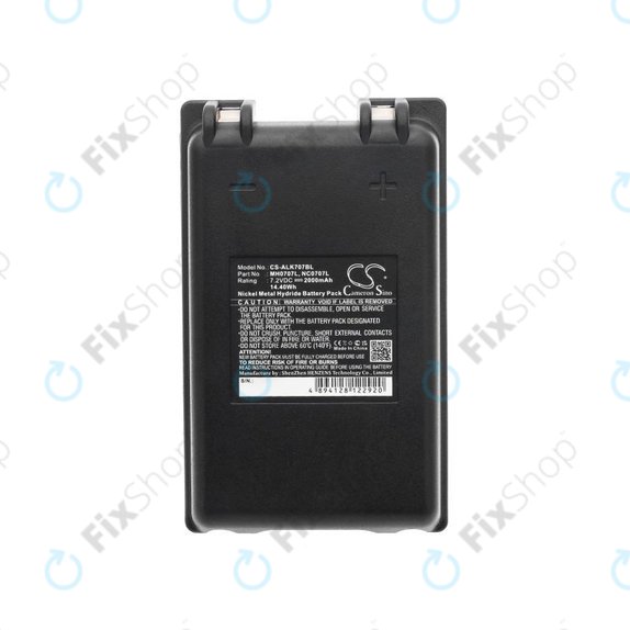 Batteria per Autec FUA10, UTX97 Transmitter, MH0707L, Ni-MH, 2000mAh, 7.2V, HQ