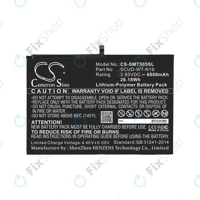 Batteria per Samsung Galaxy Tab A7, SCUD-WT-N19, Li-Pol, 3.85V, 6800mAh, HQ