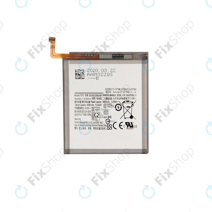 Batteria per Samsung S20 G980F, EB-BG980ABY, 4000mAh