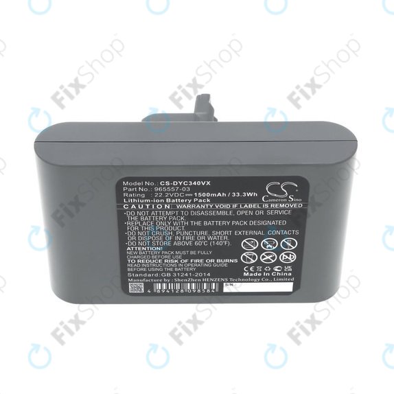 Batteria per Dyson DC31, DC34 DC35 DC44 DC45 DC56 965557-03, Li-Ion, 1500mAh, 22.2V, HQ