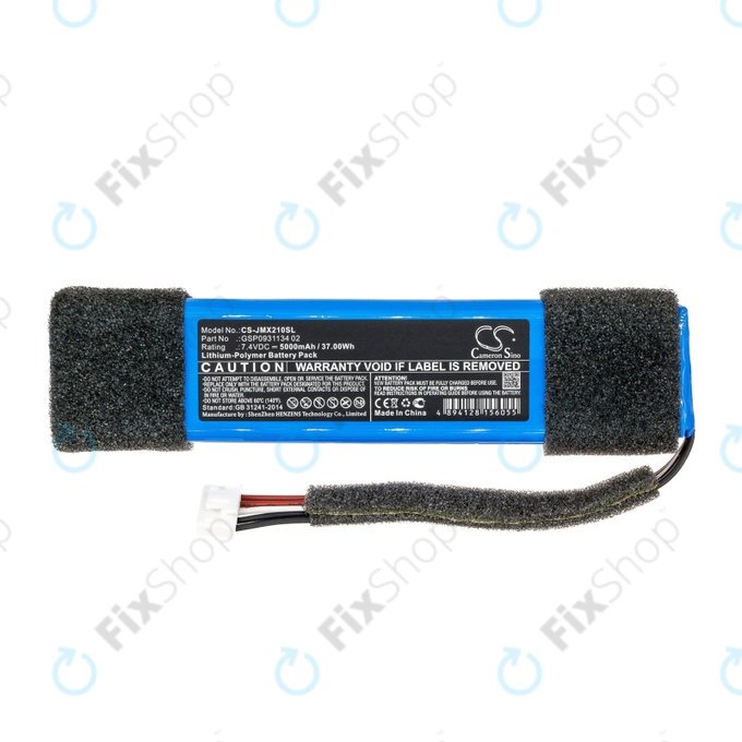 Batteria per JBL Xtreme Splashproof, GSP0931134 02, Li-Pol, 5000mAh, 7.4V, HQ