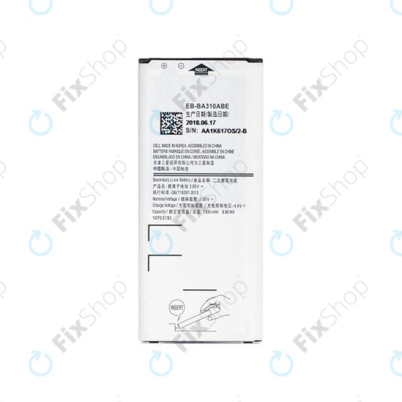 Batteria per Samsung A3 A310F (2016), BA310ABE, 2300mAh