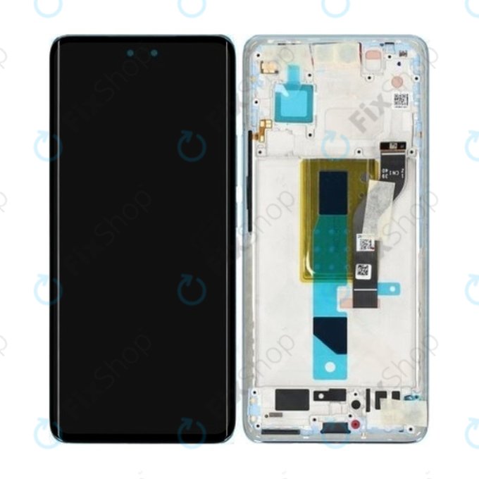 Schermo per Xiaomi 13 Lite, Lite Blue, Vetro touch con cornice, 5600040L9S00, Genuine Service Pack