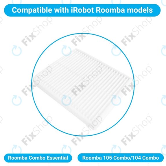 Filtro polvere, 2 pz. per iRobot Roomba Combo Essential, Roomba 105 Combo, 104 Combo