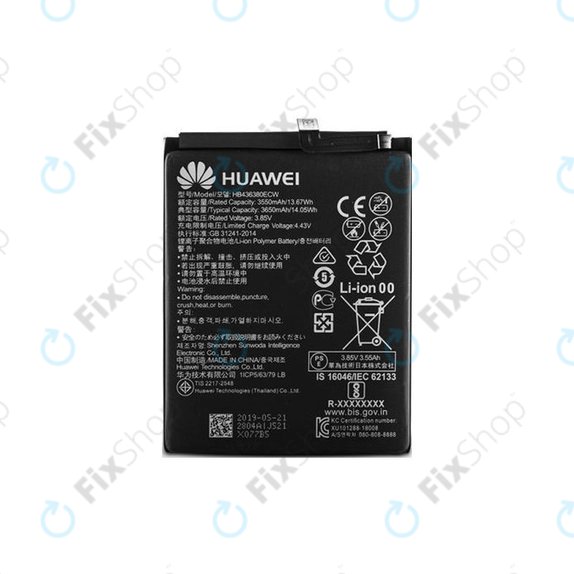 Batteria per Huawei P30, HB436380ECW, 24022804, 3650mAh, Genuine Service Pack
