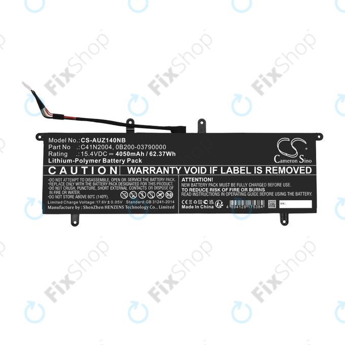Batteria per Asus ZenBook DUO 14, C41N2004, Li-Pol, 4050mAh, 15.4V, HQ