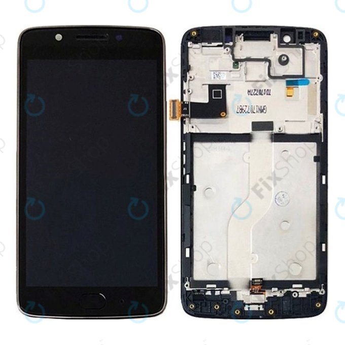 Schermo per Motorola Moto G5 XT1676, Black, Vetro touch con cornice