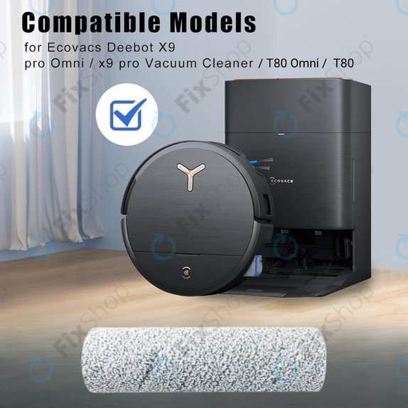 Rullo lavapavimenti per Ecovacs Deebot X9 Pro Omni, X9 Pro, X8 Pro Omni, X8 Omni, T80 Omni, T80