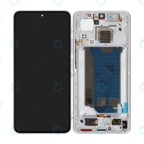 Schermo per Xiaomi Poco F7 Pro 5G, Silver, Vetro touch con cornice, 56002200O1100, Genuine Service Pack