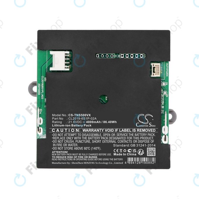 Batteria per Tineco iFloor S5, CL2019-6S1P-02A, Li-Ion, 4000mAh, 21.6V, HQ