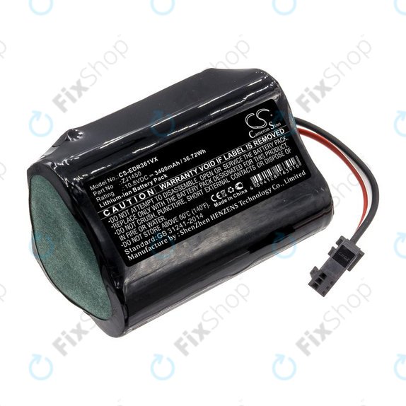 Batteria per Ecovacs Deebot Slim, D36 ZJ1450, Li-Ion, 3400mAh, 10.8V, HQ