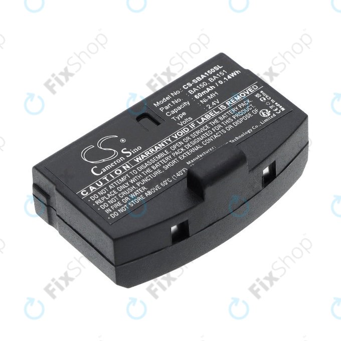 Batteria per Sennheiser, BA150, Ni-MH, 2.4V, 60mAh, HQ