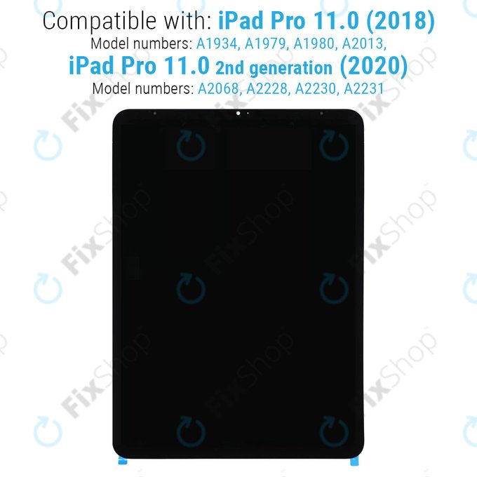 Schermo LCD per iPad Pro 11.0" (1st Gen 2018, 2nd Gen 2020), Vetro touch senza cornice, Refurbished