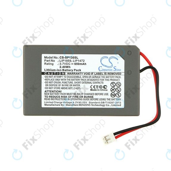 Batteria per Sony PlayStation 3, LIP1859, Li-Ion, 650mAh, 3.7V, HQ