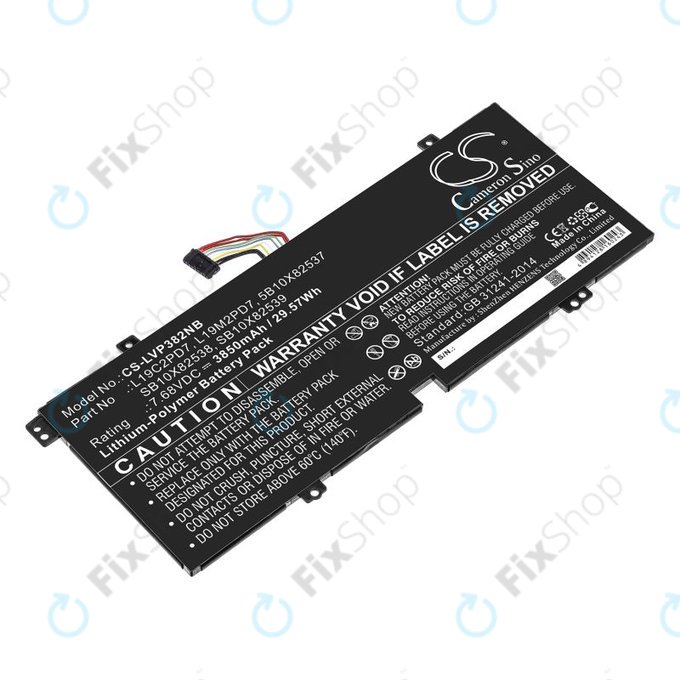 Batteria per Lenovo IdeaPad 3, Duet 3, L19C2PD7, Li-Pol, 3850mAh, 7.68V, HQ