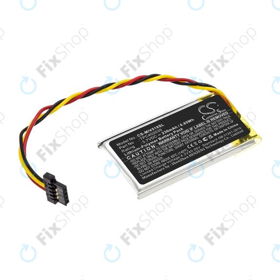 Batteria per Mio MiVue 508, 518, 528, 538, 608, 618, 792, TPC402035, Li-Pol, 230mAh, 3.7V, HQ