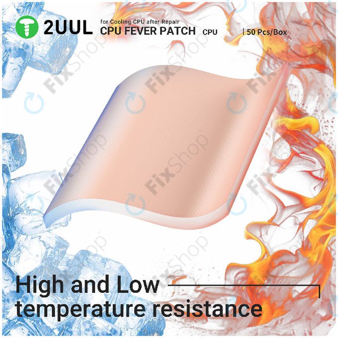 Pad termico CPU 17 x 15 x 1,5 mm, 2UUL SC09