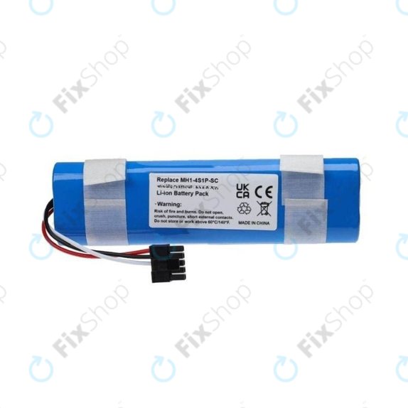 Batteria per Xiaomi Mi Robot Vacuum Mop Pro (P), 2 (Mijia 2C), Viomi V2 Pro, Proscenic LDS M7, STYJ02YM, MH1-4S1P-SC, Li-Ion, 3400mAh, 14.8V