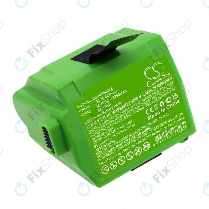 Batteria per iRobot Roomba S9, S9+, ABL-B, 4650994, Li-Ion, 3300mAh, 14.4V, HQ