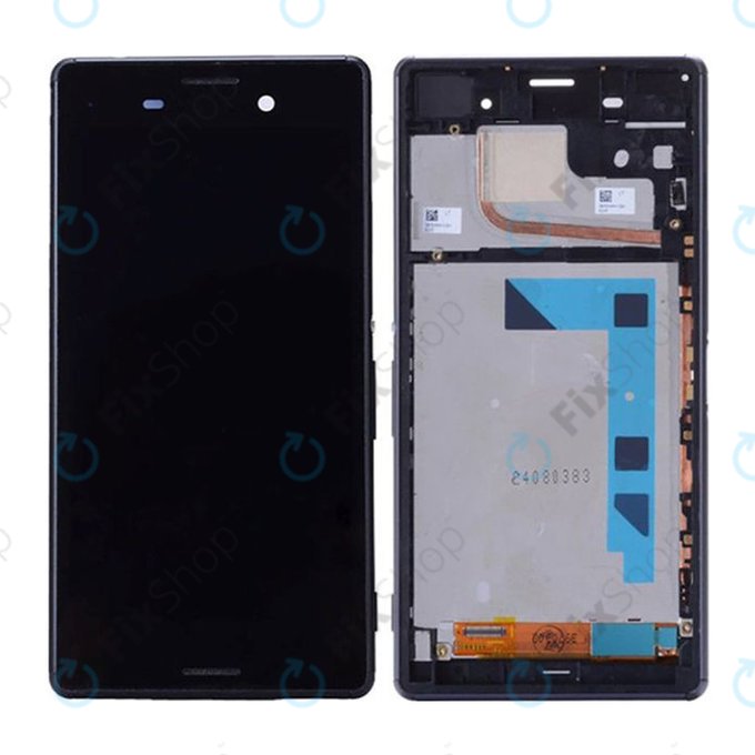 Schermo per Sony Xperia Z3 D6603, Black, Vetro touch con cornice