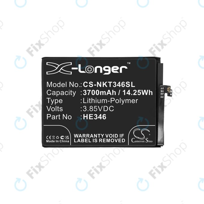 Batteria per Nokia 7 Plus, 3700mAh, Li-Pol, 3.85 V, HE346, HQ