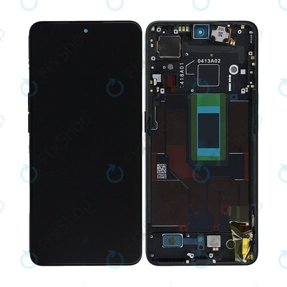 Schermo OLED per Oppo Reno 8 Pro CPH2357, Glazed Black, Vetro touch con cornice