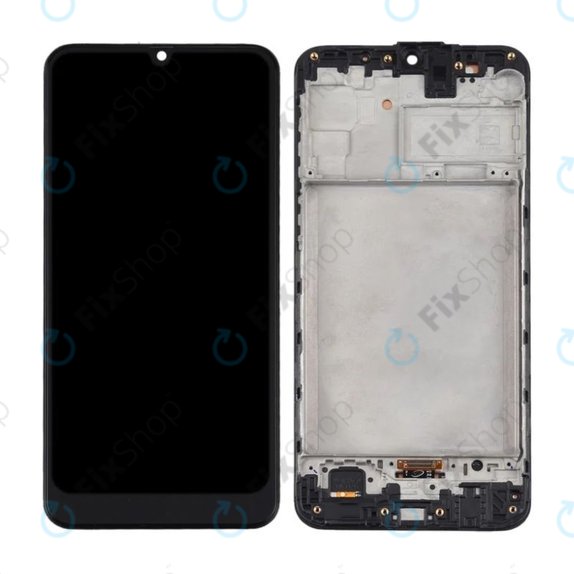 Schermo per Samsung M31 M315F, Space Black, Vetro touch con cornice