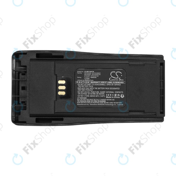 Batteria per Motorola CP140, 150, 160, 200, DP1400, GP3188, NNTN4496, Li-Ion, 1800mAh, 7.2V, HQ