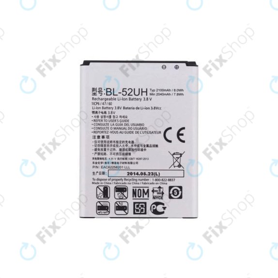 Batteria per LG L70 D320N, Spirit H440, L65 D280, BL-52UH, 2100mAh
