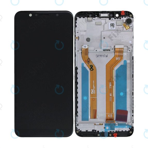 Schermo per Asus Zenfone Max Pro ZB602KL, Deepsea Black, Vetro touch con cornice, 90AX00T1-R20010, Genuine Service Pack