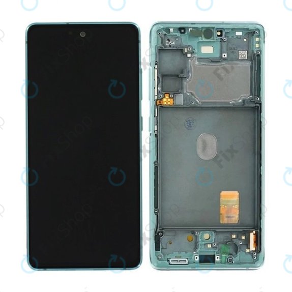 Schermo per Samsung S20 FE G780F, Cloud Mint, Vetro touch con cornice, GH82-24220D, GH82-31328D, GH82-31329D, GH82-24219D, Genuine Service Pack