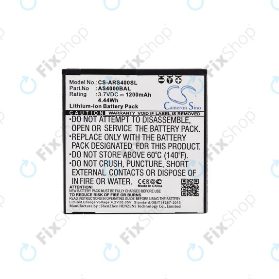 Batteria per Aligator S4000 Duo, AS4000BAL, Li-Ion, 3.7V, 1200mAh, HQ