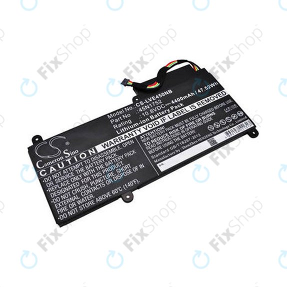 Batteria per Lenovo ThinkPad E450, E455, E460, E465, T470p, ThinkPad Edge E450 i7, 45N1752, Li-Ion, 4400mAh, 10.8V, HQ