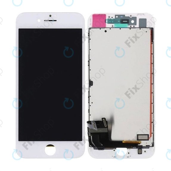 Schermo In-Cell per iPhone 8, SE (2020), SE (2022), White, Vetro touch con cornice, FixPremium