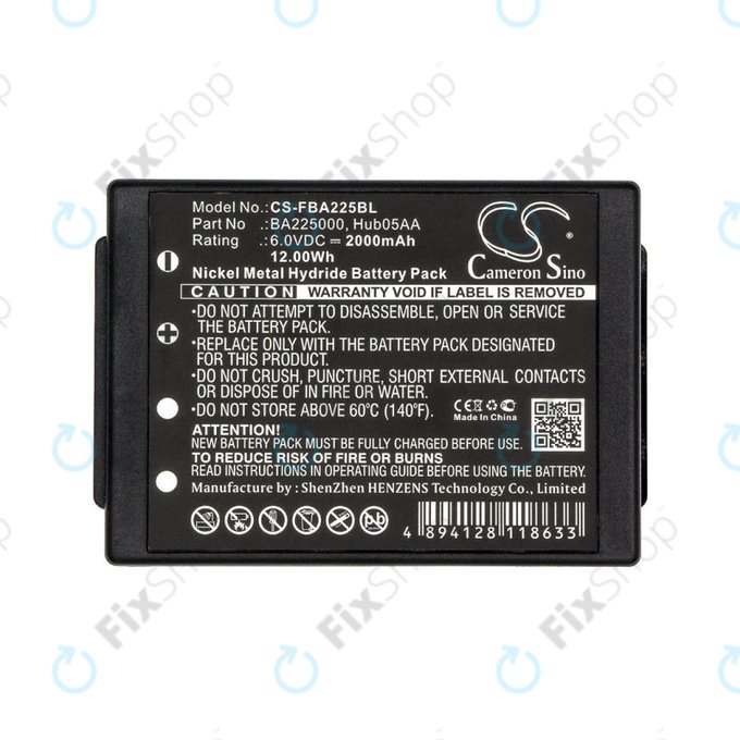 Batteria per HBC Linus 6, Spectrum 1, 2, A, B, BA225000, Ni-MH, 2000mAh, 6V, HQ