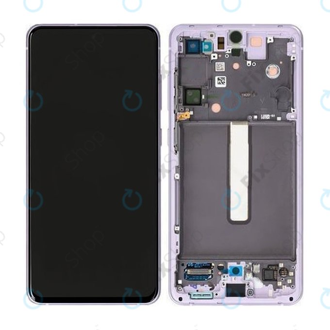 Schermo per Samsung S21 FE G990B, Violet, Vetro touch con cornice, GH82-26414D, GH82-26420D, GH82-26590D, Genuine Service Pack