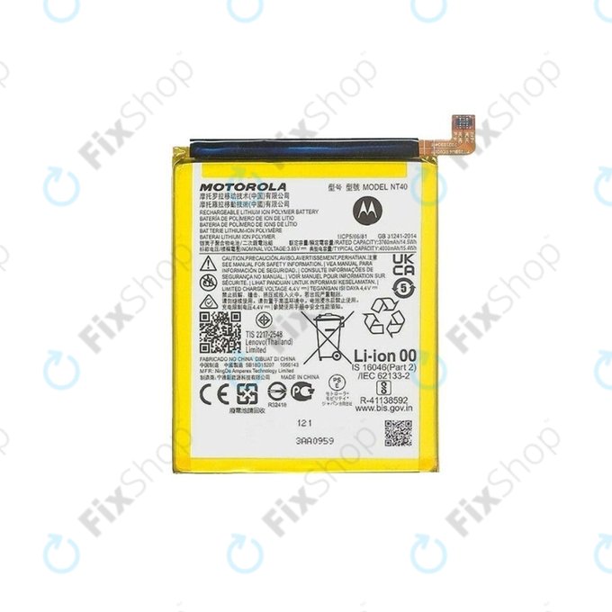 Batteria per Motorola Moto E20 XT2155-3, NT40, SB18D15207, 4000mAh, Genuine Service Pack