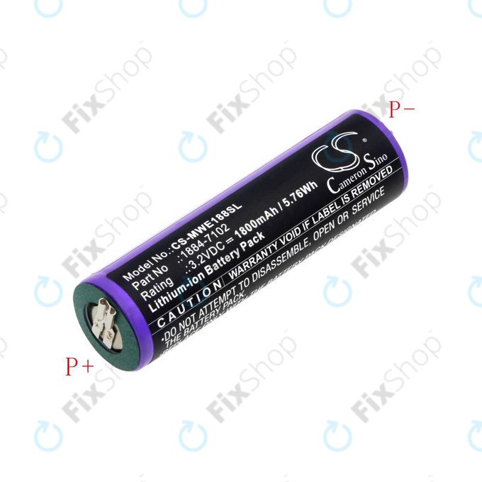 Batteria per Moser Ermila 1884, 1885, Wahl 1884 LI+PRO, Wahl Ermila 1884, 1885, LiFePO4, -, 1800mAh, 3.2V, HQ