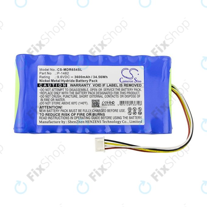 Batteria per Chauvin Arnoux 6116, 8335, Scopix Mobiles Oscilloscope II, Megger CA 6543, P-1482, Ni-MH, 3600mAh, 9.6V, HQ