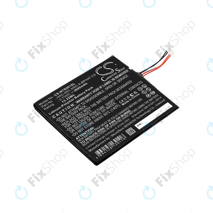 Batteria per Nintendo Switch, 3600mAh, Li-Pol, 3.7 V, HAC-003, HQ