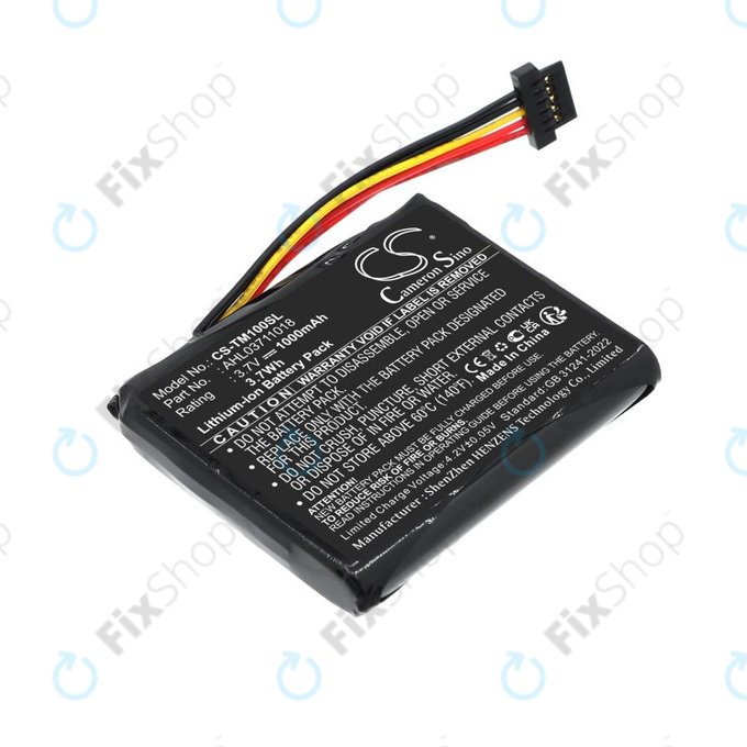 Batteria per TomTom GO 1000 Live, 1005, 2050, AHL03711018, Li-Ion, 1000mAh, 3.7V, HQ