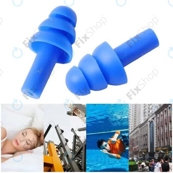 Tappi auricolari morbidi in silicone, Blue, paio