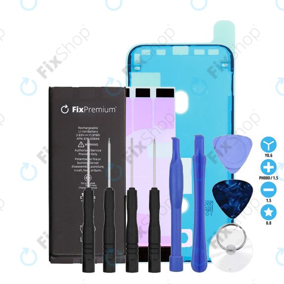 Batteria per iPhone 11, 3110mAh, Adesivo, Attrezzi, FixPremium