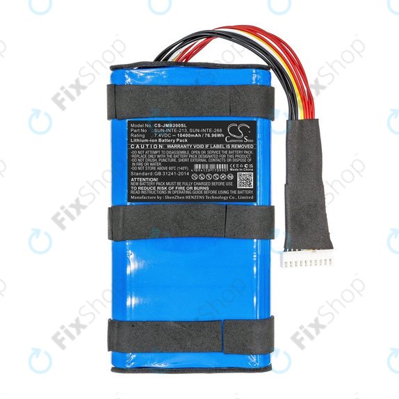 Batteria per JBL Boombox 2, SUN-INTE-213, Li-Ion, 10400mAh, 7.4V, HQ