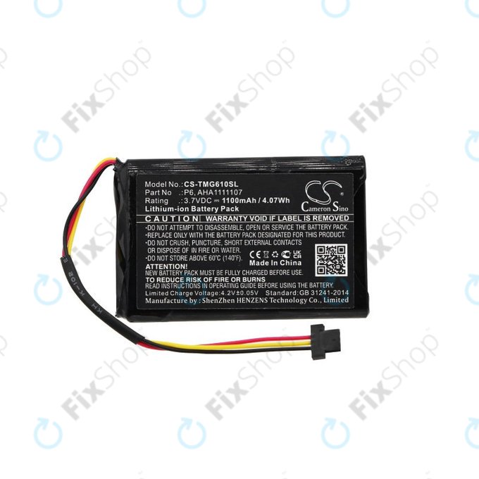 Batteria per TomTom Go 610, LAHA1111107, Li-Ion, 1100mAh, 3.7V, HQ