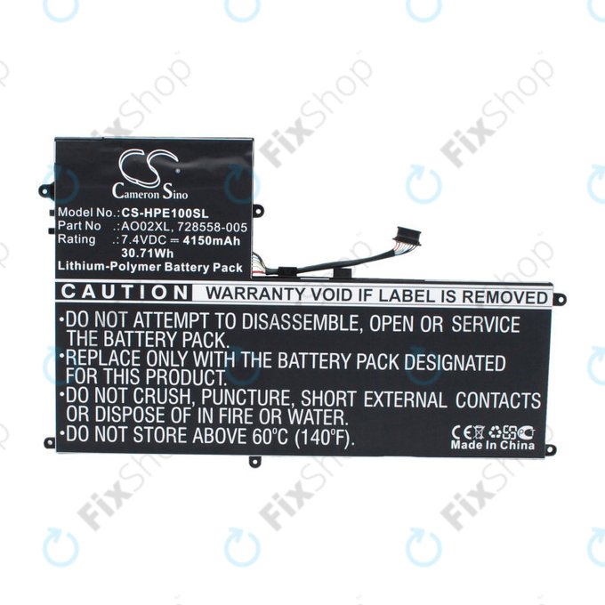 Batteria per HP ElitePad 1000, ElitePad 1000 G2, UltraBook Ao02xl Series, AO02XL, Li-Pol, 7.4V, 4150mAh, HQ