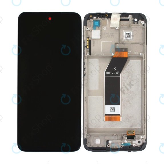 Schermo per Xiaomi Redmi 10 (2022), Black, Vetro touch con cornice