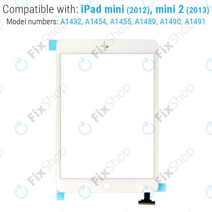 Vetro touch con connettore IC per iPad Mini, Mini 2, White