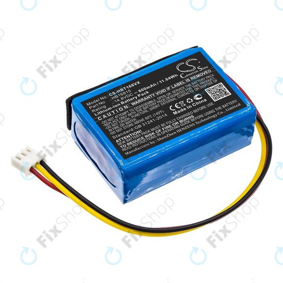 Batteria per Hobot 168, 188 198 268 288 298 368 388 HB16815, Li-Ion, 800mAh, 14.8V, HQ