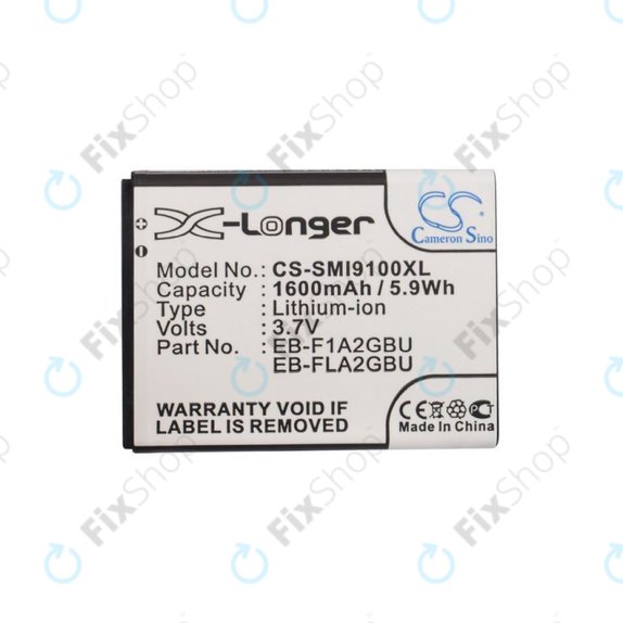 Batteria per Samsung i9100, Galaxy S II, EB-F1A2GBU, Li-Ion, 3.7V, 1600mAh, HQ